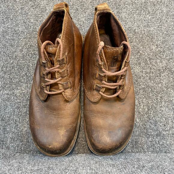 Vintage Mozo M Mens 11 Brown Leather Chukka Work Boots Lace Up Shoes main image 7